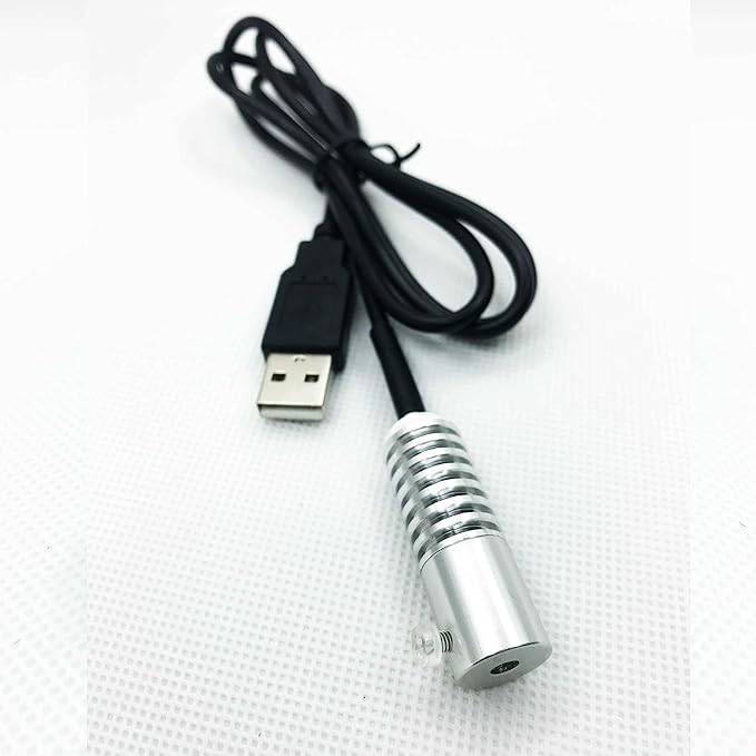 Side Glow Fiber Optic USB Light Source Illuminator Fiber lamp Light Source Guide Fiber LED Light Source 5V Fiber Small Light Source (Blue, 3mm)