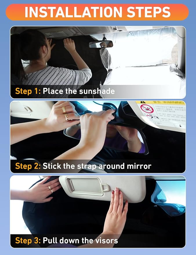 EcoNour Windshield Sunshade Compatible for Buick Envision 2021-2024 2025 2026, Sun Visor for Front Windshield & Window Sun Shade Cover, UV Heat Blocker & Protector, Car Accessories