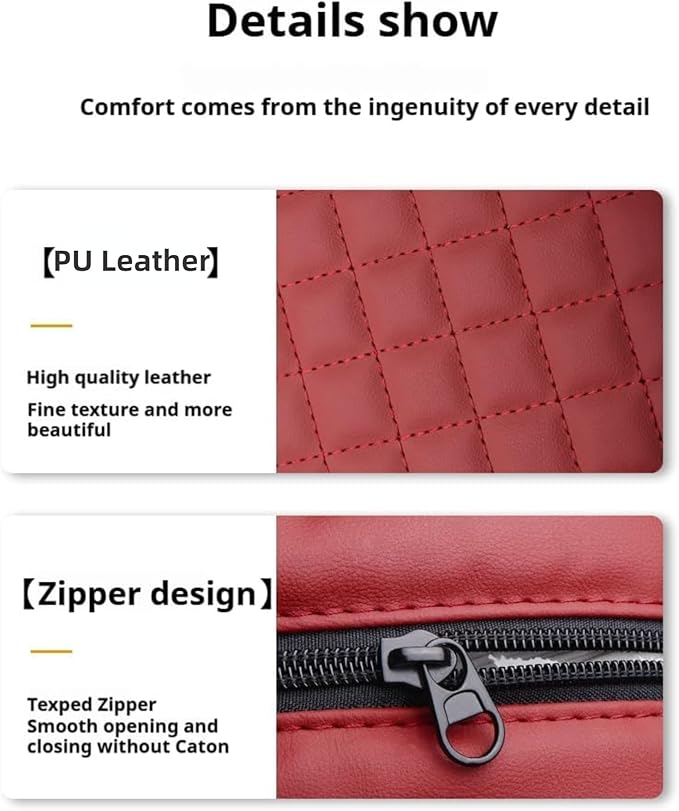 Center Console Cover Arm Rest Cover Leather Car Armrest Box Pad with Pocket Tissue Box Hole Auto Armrest Cover Cushion for Car Sedan Vehicle (Brown)