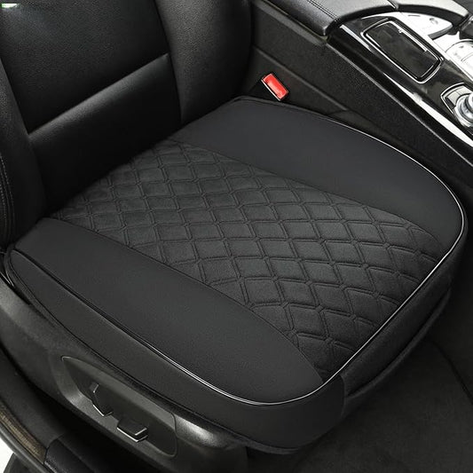 West Llama Front Car Seat Cover Protector, Comfortable Velvet Bottom Seat Cover Fits 95% of Vehicles,Cars,SUVs,Sedans,21.26 × 20.86 Inch(2PC-Black)