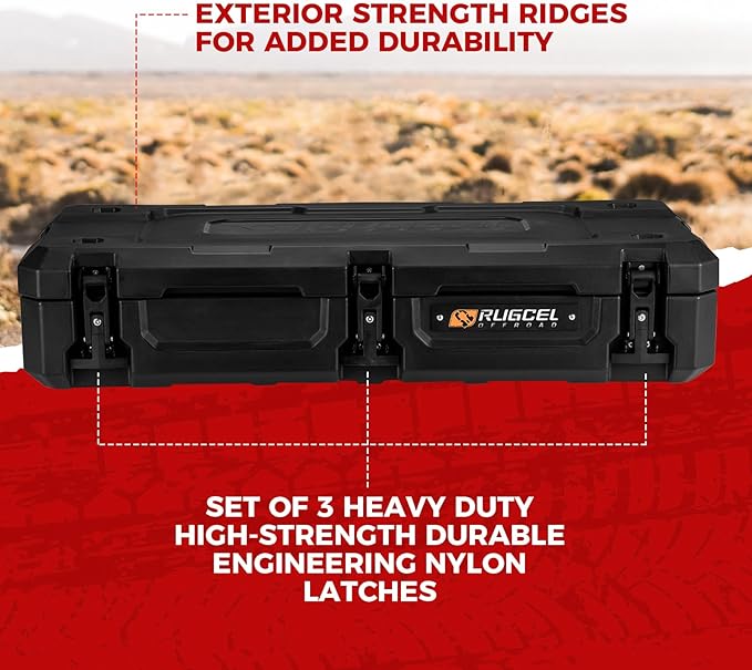 RUGCEL 126 Quart Waterproof Dry Storage Box - Heavy-Duty Overland & Off-Road Storage Case for Camping, Road Trips, Vehicle Trunk/Roof Rack (126QT CASE)