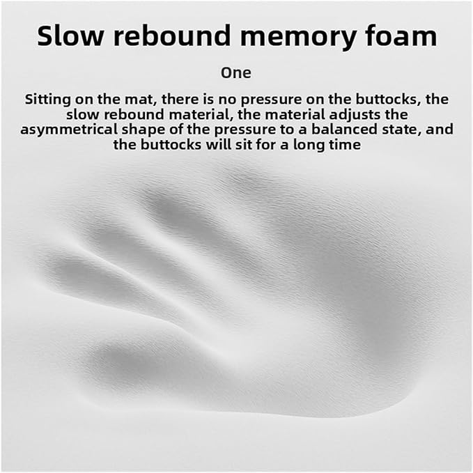 Memory Foam Car Seat Cushions with Lumbar Support - Cool and Breathable Comfort for Car and Office Seats(4,40x40cm)