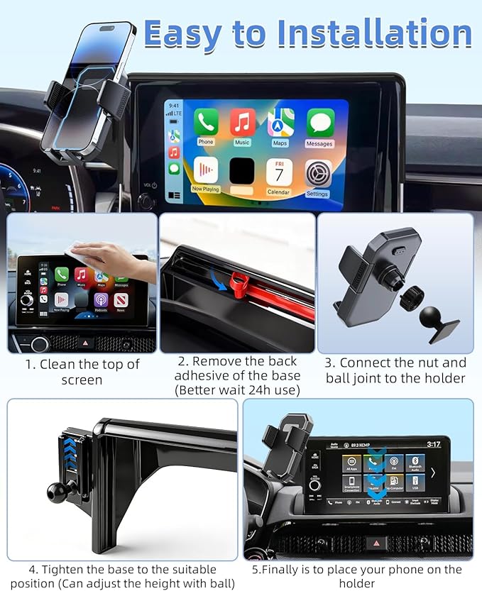 PZK Car Phone Mount for 2019-2025 2026 Toyota Corolla/Corolla Hatchback /2022-2025 2026 Corolla Cross Accessories 8-inch Screen Auto Lock Car Phone Holder 360° Rotation Not Affect Vent Phone Cradles