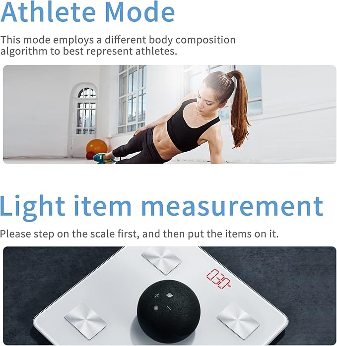 arboleaf Scale for Body Weight, Highly Accurate Smart Bathroom Weight Scale, 14 Key Body Composition Analysis Sync Apps, 5 to 400 lbs White