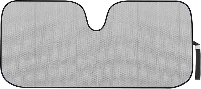 Motor Trend Front Windshield Sun Shade - Accordion Folding Auto Sunshade for Car Truck SUV - Blocks UV Rays Sun Visor Protector - Keeps Your Vehicle Cool - 58 x 24 Inch (Gray)