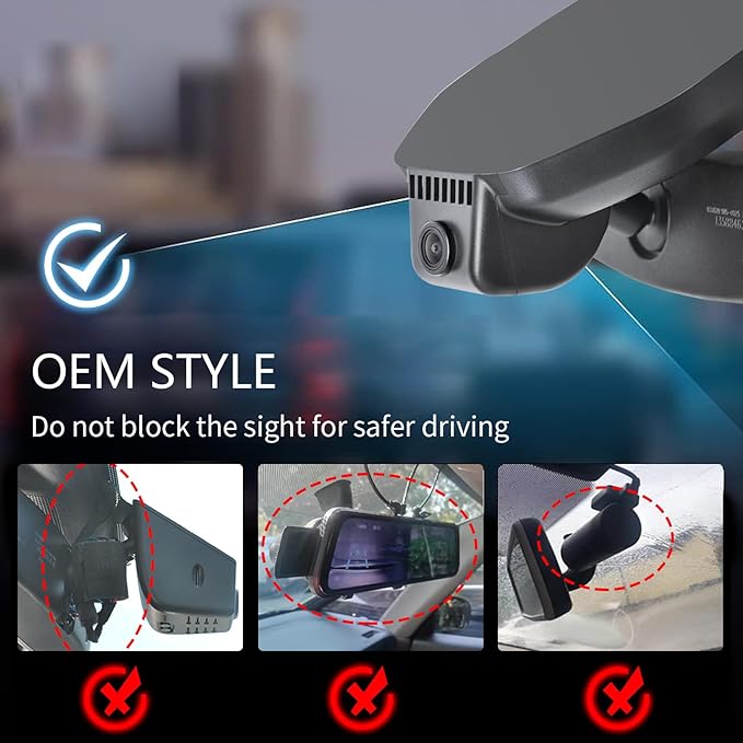 Mangoal 4K Dash Cam Custom fit for GMC Canyon 2023-2026 WD Elevation AT4 Denali(Model B), Integrated OEM Look, UHD 2160P Video, Built-in WiFi, Free App and 64GB Card