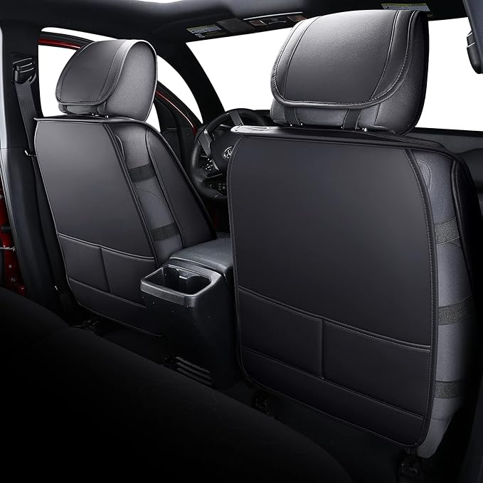 Tomatoman Tacoma Car Seat Covers Compatible with Toyota Tacoma 2005-2015 2016-2023 2024 2025 2026 Truck Access Crew Double Cab TRD Sport Offroad Limited SR5 V6 Cushions(Full Set/Black-Blue)