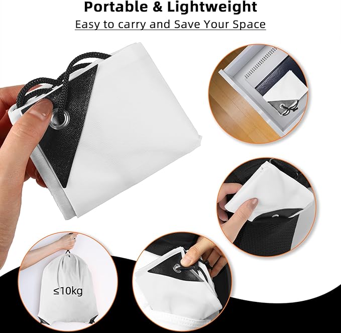 GoodtoU Drawstring Backpacks, Drawstring Bags Nylon Backpack Draw String Back Bag Bulk Cinch Sack Drawstring Gym Bag drawstring Backpack for Sport, Traveling, Team (White, 48Pcs)