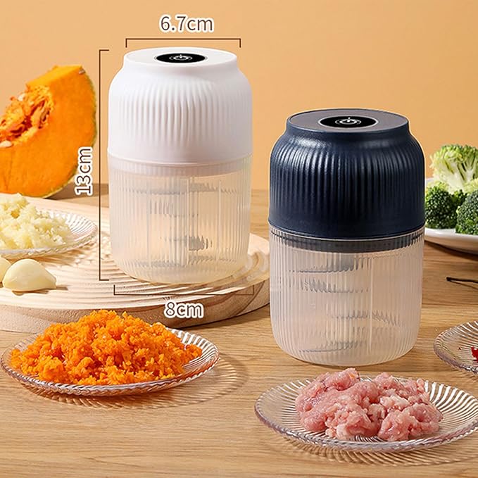 2026 New Electric Garlic Chopper, Mini Portable Veggie Chopper, Small Cordless Garlic Choppers Mincer, USB Rechargeable, 350ML Electric Mini Veggie Cutter for Onion, Garlic, Chili, Ginger (2Mix)