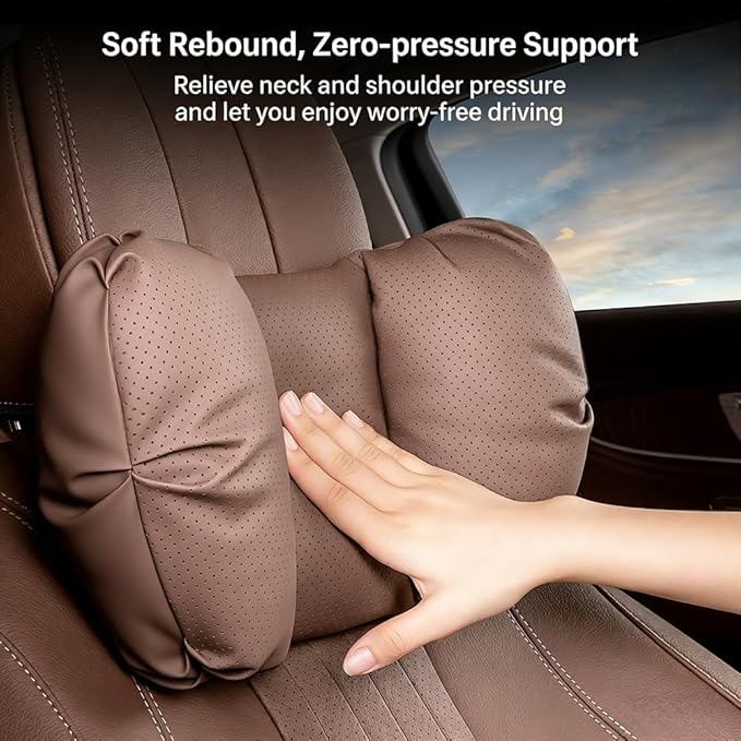 Car Neck Pillow & Lumbar Support for Suzuki Ertiga / XL7 2019-2026 Ergonomic Breathable Mesh Auto Seat Back Cushion Headrest,Black-Neck & Lumbar Set