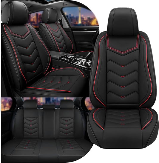 CTDS Car Seat Covers for Nissan Altima 2001-2026, Stylish Sport Seat Cover, Premium Nappa Leather Car Seat Cover. Automobile Seat Covers Sets.(Standard 5 Seats/Black)