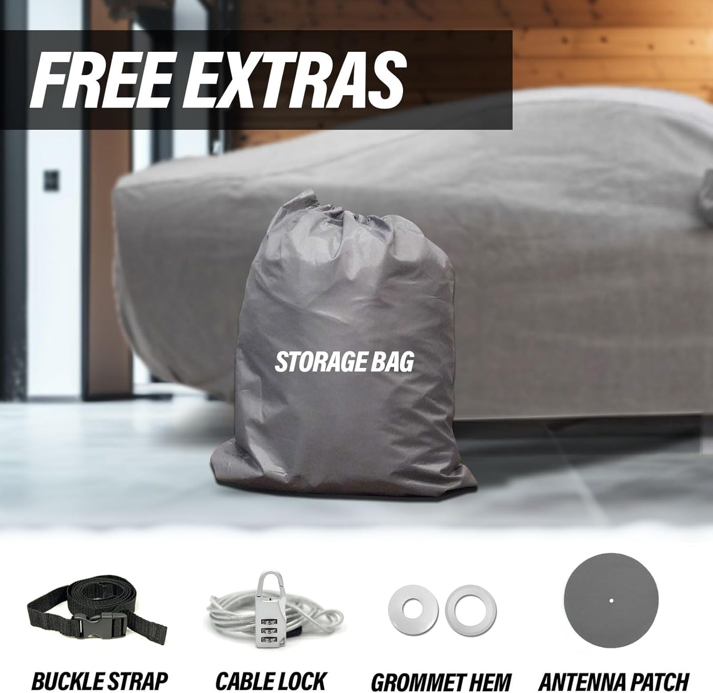 Supreme Full Car Cover - Semi Custom Fit for Chevrolet Tahoe 4-Door SUV (2000-2006) | All-Weather Protection: Waterproof, Dustproof, Windproof, UV-Resistant | Includes Accessories