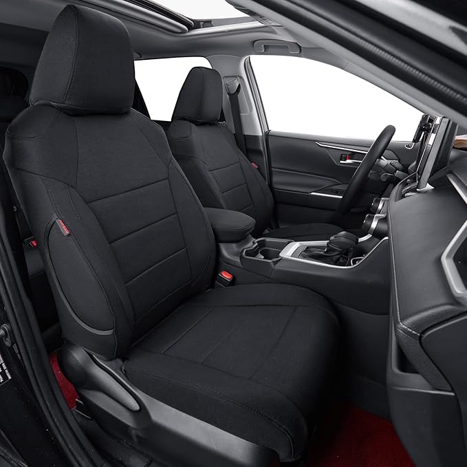 coverdream Custom Seat Covers Compatible with Select Toyota RAV4 LE 2013 2014 2015 2016 2017 2018 Models (Black,Full Set)