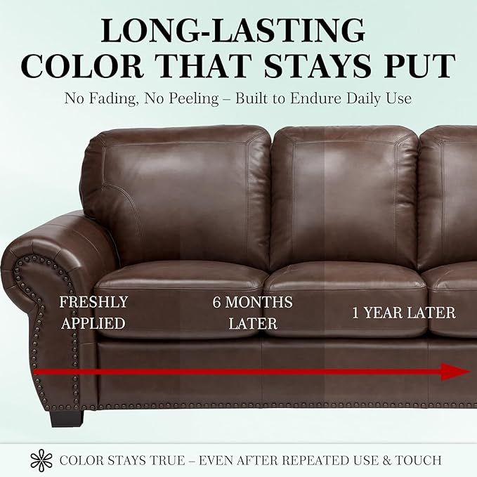 Leather Color Restorer, Recoloring Balm, Scratch Remover, Dye, Paint, Repair Kit for Furniture, Couches, Car Seats, Shoes, Bags, White