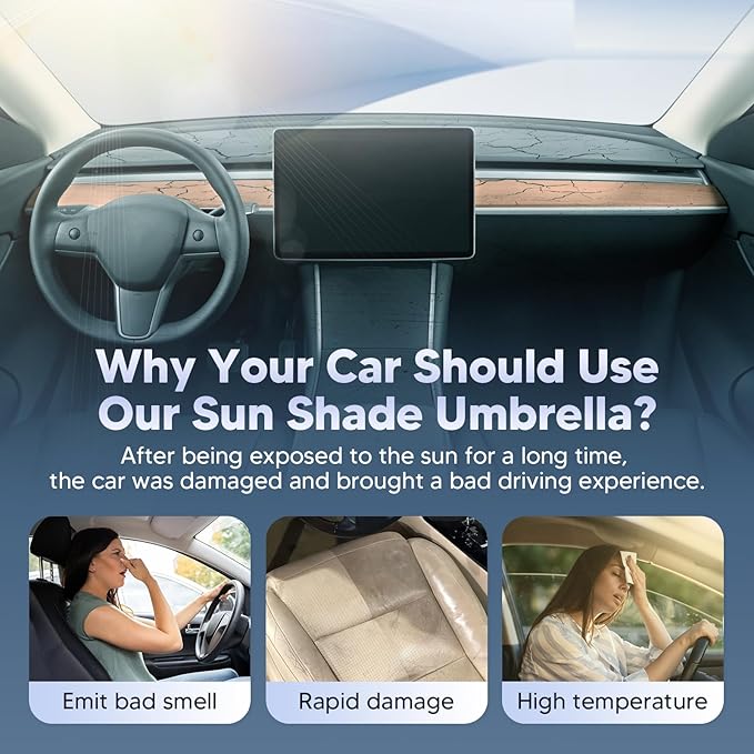 Autorder Windshield Sun Shade Umbrella for 2015-2021 Lexus NX NX300h/NX300/NX200t Accessories,Upgraded Ice Crystal Material,Easy Setup Umbrella Sunshade for Car Windshield,100% Sun Blocking
