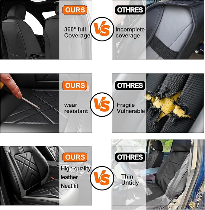 CX-7 Car Seat Covers Fit for Mazda CX-7 2007-2012, Full Coverage Premium Leather Waterproof Breathable Seat Covers Automotive Seat Protectors, Airbag Compatible(Full Set Seats, Black Gray)
