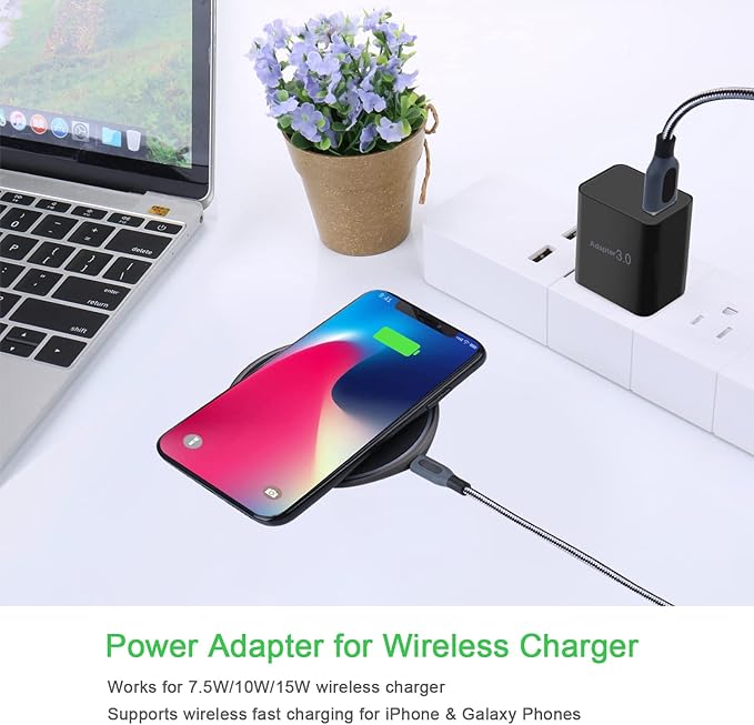 USB Wall Charger, Besgoods 5V 3A Fast Charging Block 3.0 Power Adapter 18W Compatible with Wireless Charger iPhone 16 15 14 Pro Max Galaxy S25 S24 S23 22 21 20 A03s Android Camping Fan Sun Lamp, 2Pack
