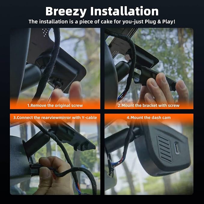 Ford F150 Front 4K & Rear 1080P Dash Cam for 2013-2026 F250/F350/F450 Super Duty 2015-2026 XLT Lariat King Ranch Raptor,G-Senson,OEM Look,Free App & 5G WiFi,128GB Card
