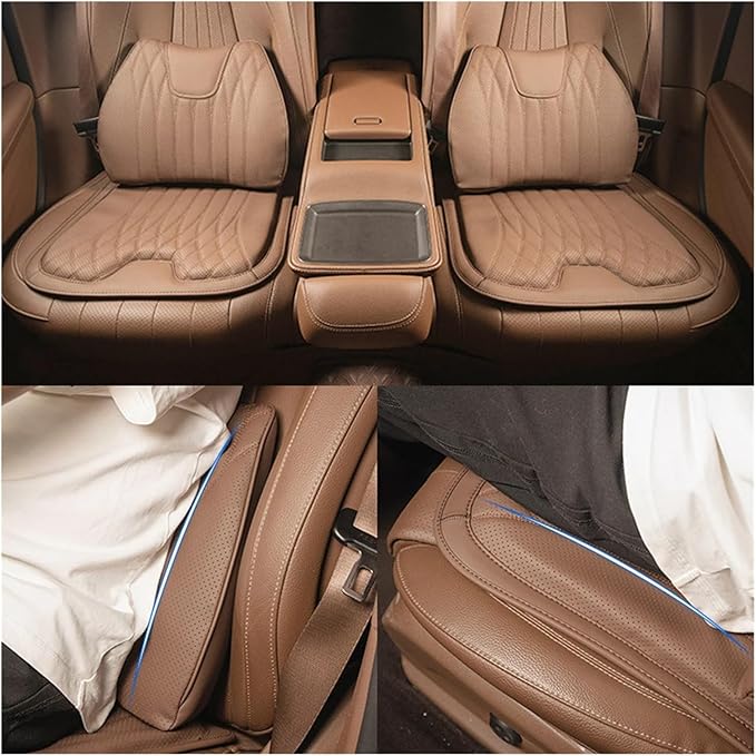 F Car Seat Cushion for BMW All Model I3 I4 I8 X1 X2 X3 X4 X5 X5M X6 X7 Z4 Car Lumbar Support Pillow Auto Seat Waist Back Cushion Y (Color : Black A)