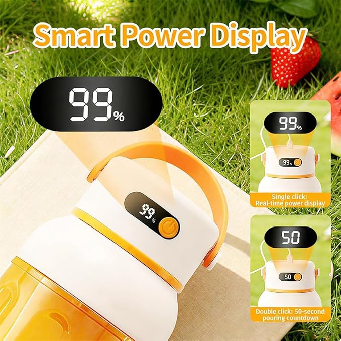 Portable Electric Juicer Cup with Zero Cord Hassle, USB-C Rechargeable Electric Blender with 18000 RPM Motor, Portable Wireless Juicer Cup for Home, Gym, Office and Outdoor (1200ml 1pc)