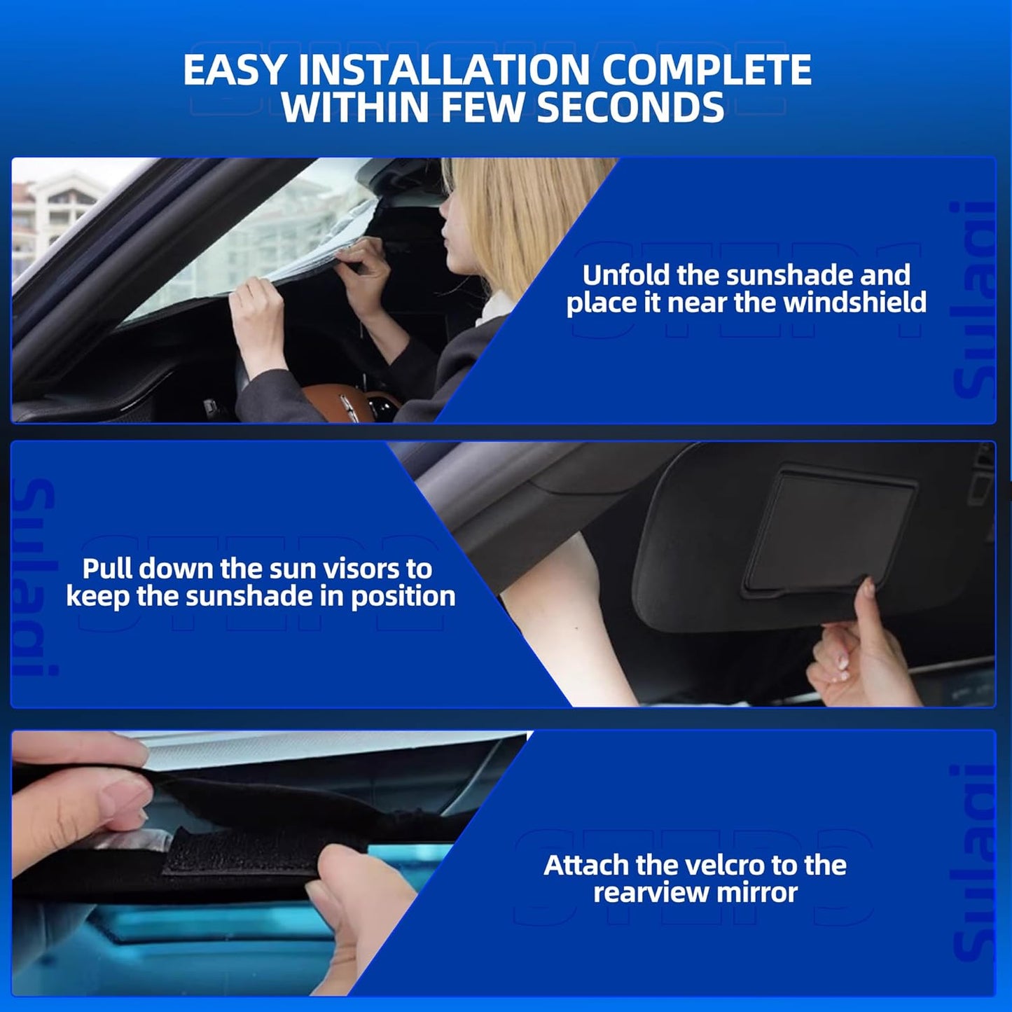 Windshield Sun Shade for Audi Q7 2016-2025 Foldable Sunshade Custom Fit Front Window Car Interior Accessories Protector Blocks UV Rays