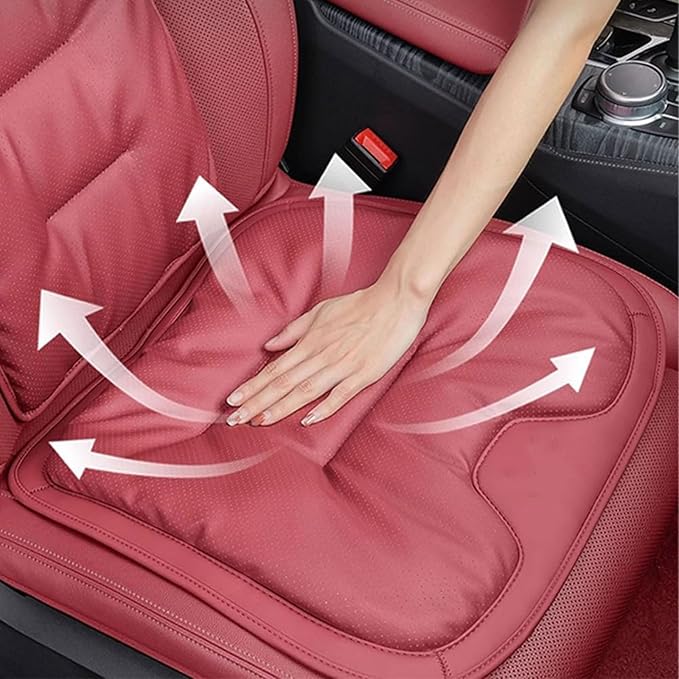 Car Seat Cushion for Porsche Macan 2015-2025-pr, Breathable Non-Slip Driver Seat Pad Ergonomic Memory Foam for Long Driving Car Office,B/3Pcs-Grey