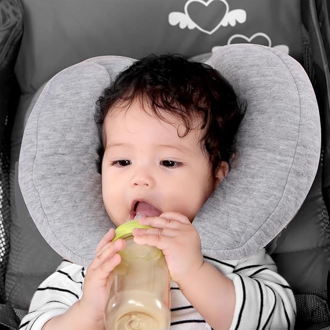 KAKIBLIN Baby Support Pillow, Head and Neck Support,Banana Neck Pillow for Baby, Travel Pillow for Stroller Neck Support, Adjustable Head Pillow for Kids Toddler