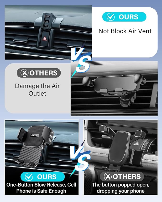 SKYLOTEC Car Phone Holder for Nissan Rogue/Rogue Sport 2014 2015 2016 2017 2018 2019 2020 Accessories Automobile Cradles Phone Mount, Cell Phone Base Not Block Air Vent