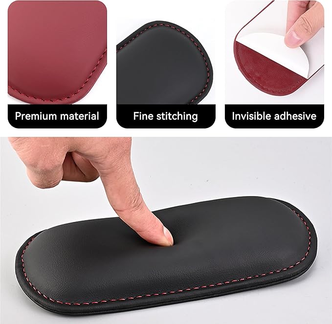 Car Center Console Knee Leg Elbow Cushion Pad, Soft Leather Door Armrest Foot Care Thigh Support Comfort Pillow, Auto Interior Accessories for Knee Pain Relief (Beige)