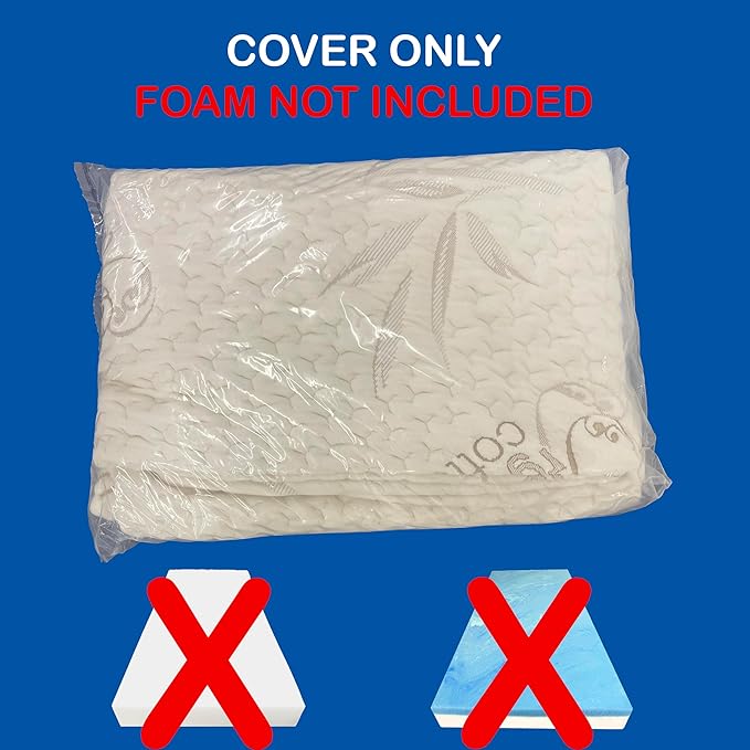FoamRush 6" Bunk (36" x 72") Soft, Fitted, Zippered Mattress Cover Replacement, Premium Cotton, Waterproof, Non Skid Bottom, Mattress Pad Cover, Mattress Not Included