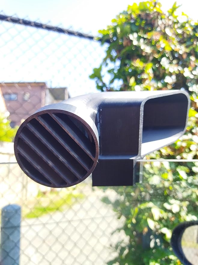 Universal Car Window Side Air Scoop Vent Intake with Adjustable 25-Degree Rotating Outlet Cap, Left and Right Versions Included (Left Side)