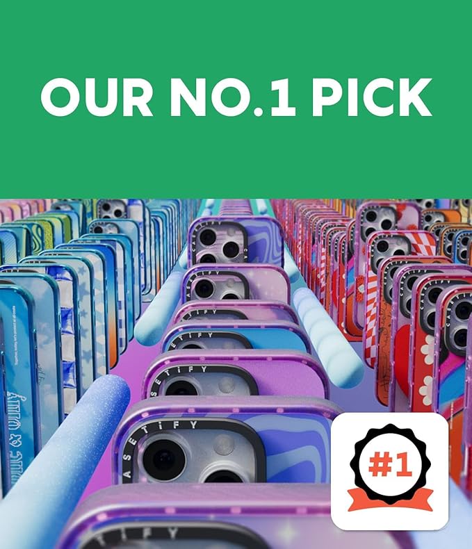 CASETiFY Impact iPhone 15 Pro Case [Slim/Compatible with Magsafe / 8.2 ft. 4X Military Grade Drop Protection] - Riso Polka by ILLO IRRO/Asahi Nagata - Clear Black