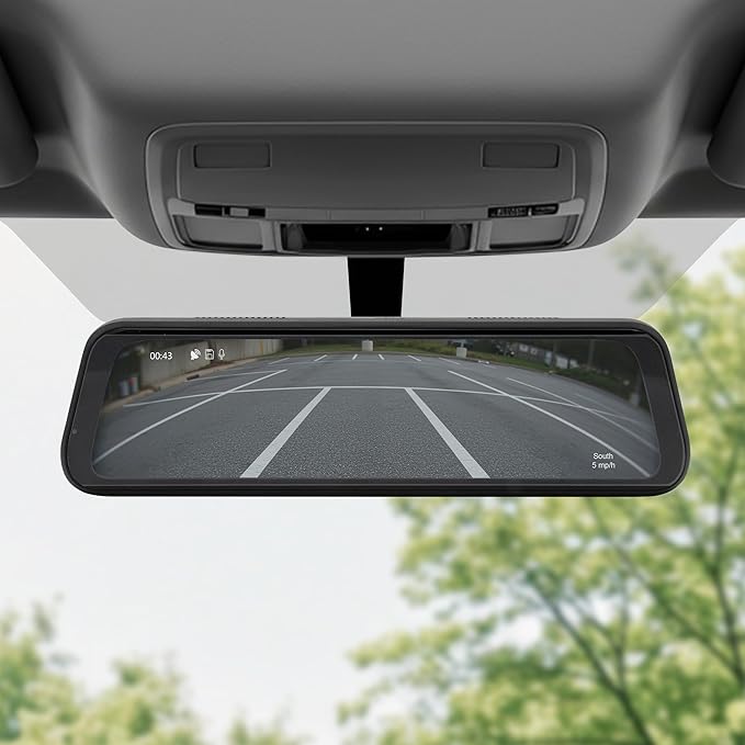 Stinger Jeep Wrangler JL (2018+) 9.66” 4K UHD Touchscreen Digital Rear View Mirror Monitor & 4K Front Dashcam, 2K Backup Camera, Anti-Glare Night Vision, Built-In DVR w/ 64GB SD Card, Impact Detection