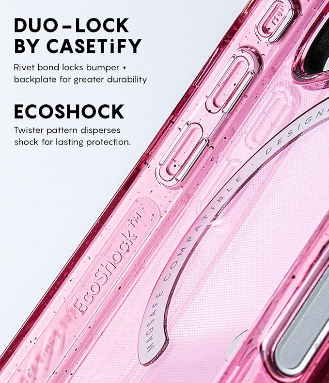 CASETiFY Impact iPhone 17 Case [Slim/Compatible with Magsafe / 8.2 ft. 4X Military Grade Drop Protection] - Floral Reverie Purple - Clear Black