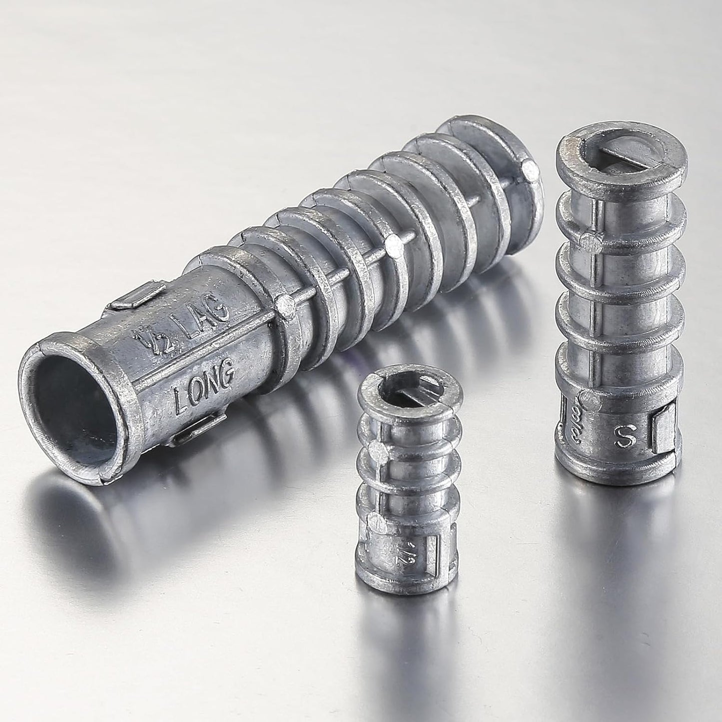 Wensilon(50pcs) 1/2 * 1-3/4 Lag Shield Anchor Long Zinc Alloy Bolts Concrete Anchors, Zinc Alloy Masonry Anchors Hole