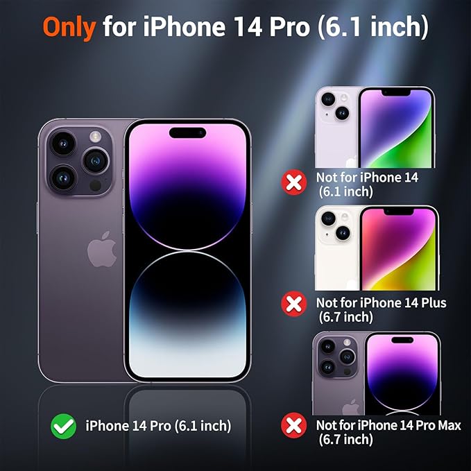 SUPFINE Magnetic for iPhone 14 Pro Case (Compatible with MagSafe)(Military Grade Drop Protection) Translucent Matte Shockproof Phone Case,Forest Green