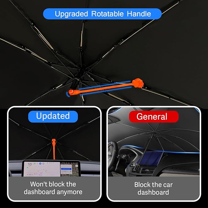 Fun Christmas Man Driving Car Windshield Sunshade Umbrella Christmas Sun Shade for Car Windshield Umbrella Upgraded Sunshades Blocks UV & Heat Front Window Shades for SUV Sedan Auto