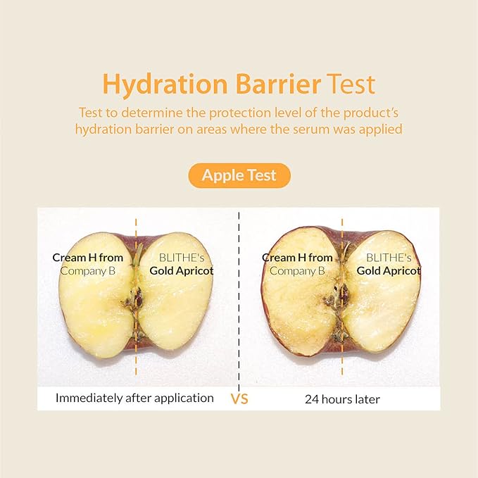 BLITHE Pressed Serum Gold Apricot – Niacinamide Face Moisturizer for Glass Skin Glow, Korean Skincare 1.68 Fl Oz