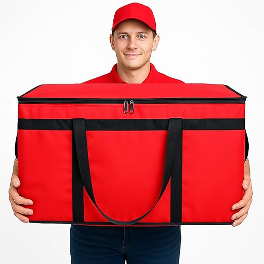 Bodaon 10-Pack Insulated Food Delivery Bag, XXXL Catering/Pizza Cooler Bags, Rideshare Delivery Bag, Warmer/Frozen, Cold/Hot Thermal Styrofoam Carrier for Car/Travel/Shopping