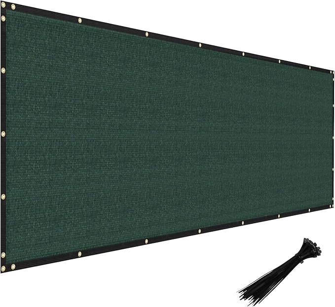 Windscreen4less Privacy Fence Screen Heavy Duty Windscreen Fencing Mesh Fabric Shade Net Cover for Outdoor Wall Garden Yard Pool Deck, 8'x290' Green