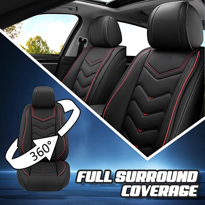 Car Seat Covers for Mercedes-Benz S-Class 2005-2026, Premium Nappa Leather Car Seat Cover, Stylish Sport Seat Covers， Automobile Seat Cover Sets.(Standard 5 Seats/Black)