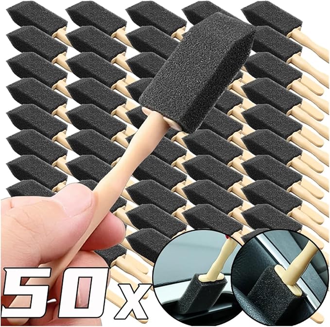 Car Air Conditioner Vent Cleaner Brush – Compact Detailing Tool for Cars, Homes, and Offices – Sponge Head, Sturdy Handle(50pcs)