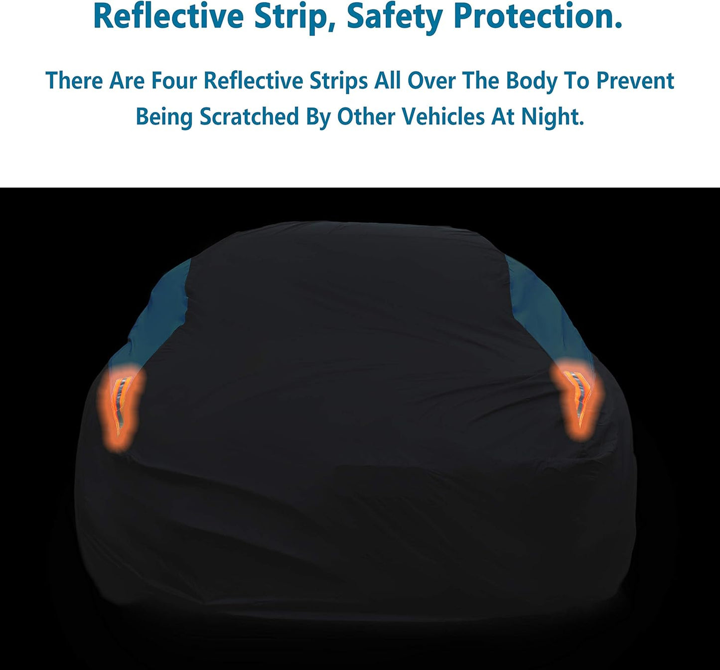 MORNYRAY Waterproof Car Cover All Weather Snowproof UV Protection Windproof Outdoor Full Coupe/Cabrio Car Cover, Universal Fit for Coupe/Cabrio (Fit Coupe/Cabrio Up to 166 inch, Blue)