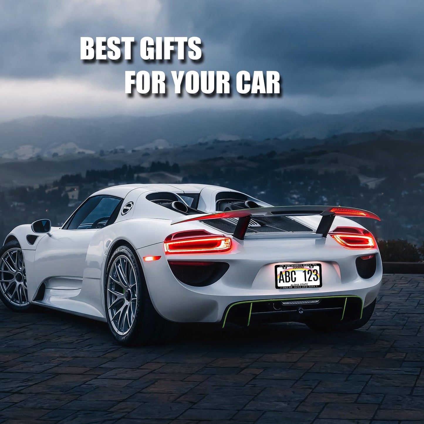 Our Favorite People Call Us Nana and Papa License Plate Frame Funny Text License Plate Frames Auto Accessory for Car Decorative Stainless Steel License Plate Holder with Screws 12.2" x 6.2"