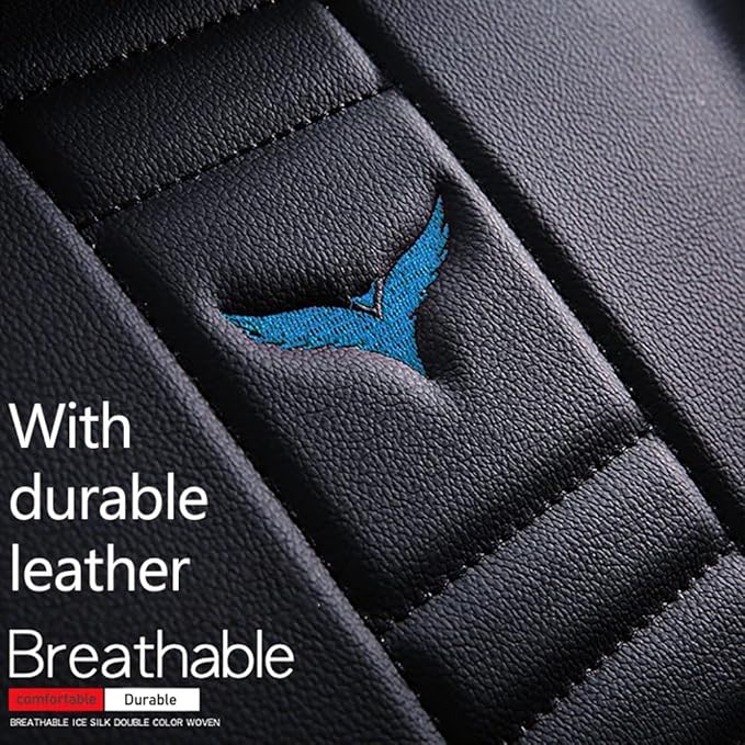 for Toyota CHR Seat Covers 2018-2026, Full Coverage Customized Car Seat Covers, Premium Leather Waterproof Stain-Resistant Easy to Install (Standard 2 Seats, Black&Blue)