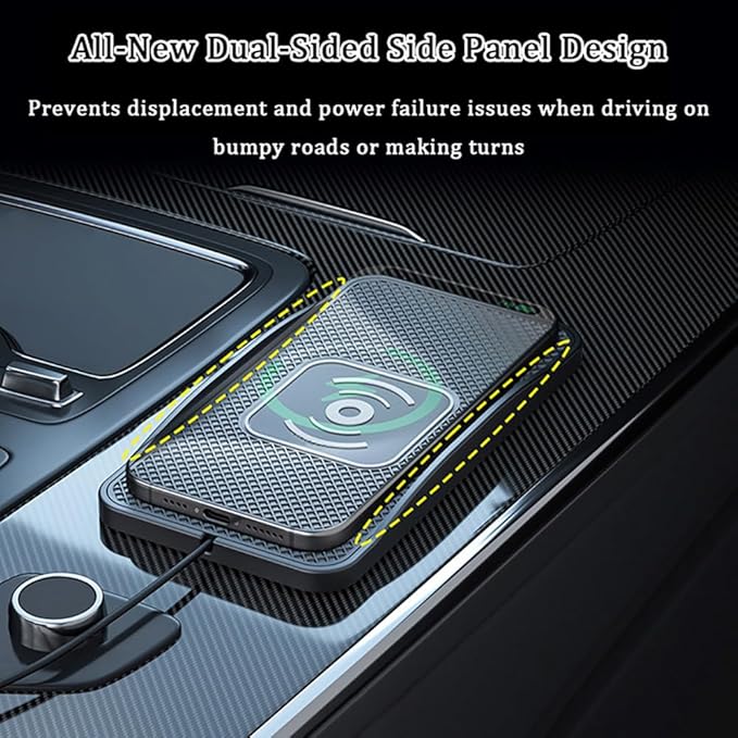 Wireless Car Charger Pad for Chevrolet Traverse 2009-2026, Type-C/USB 20W Car Wireless Charger Non-Slip Phone Charging Pad Car Accessories,B 30cm Cable USB Plug