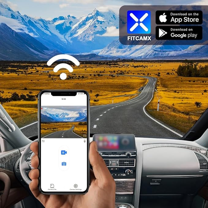 Fitcamx 4K Dash Cam Compatible with Nissan Armada 2017-2023 S SV SL Platinum & Infiniti QX56 (with Auto Dimming), OEM Look, UHD 2160P Video, WiFi & APP, Loop Recording, G-Sensor, 64GB Card