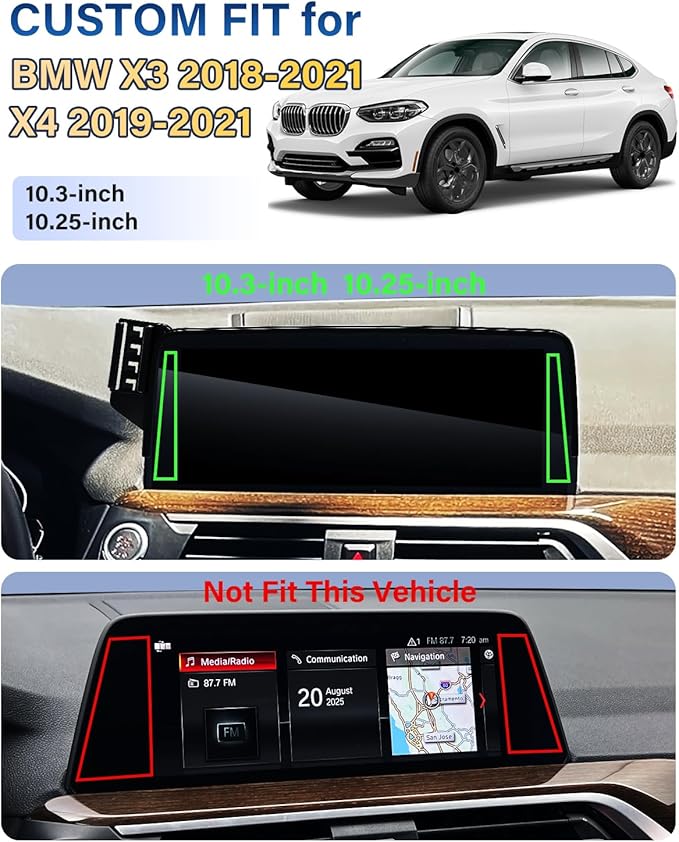 SKYLOTEC Phone Holder for BMW X3 2018-2021/X4 2019-2021 Accessories 10.3/10.25-Inch Screen Fixed Clip, Car Magnetic Phone Mount Compatible with MagSafe, Magnets Fast Wireless Charger Phone Base