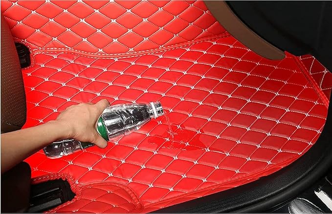 Custome Car Mats Accessories All Weather Floor mats Compatible with Automotive Floor Mats Passenger car mats (Beige Black)