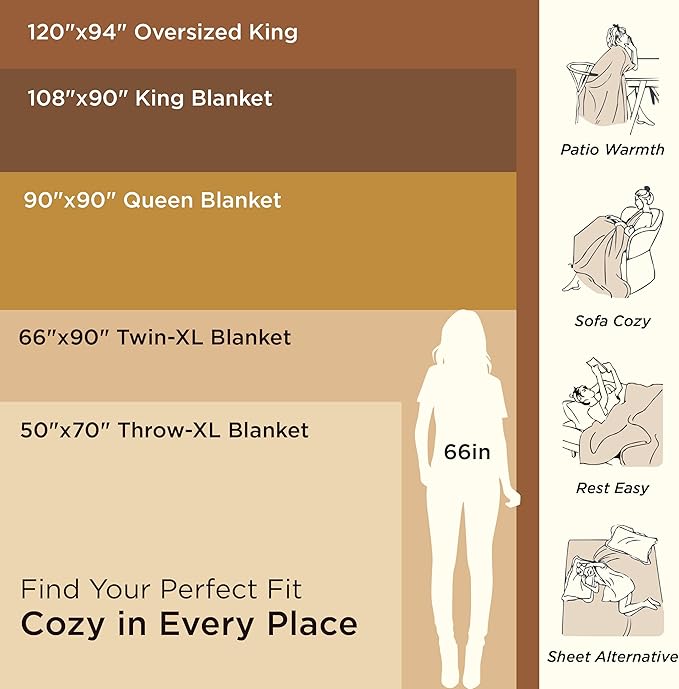 Bedsure 100% Cotton Blanket Twin XL Size for Bed - Breathable and Lightweight, Soft Cozy Textured Herringbone Woven Blanket for Summer Spring, Dark Red, 66x90 inches